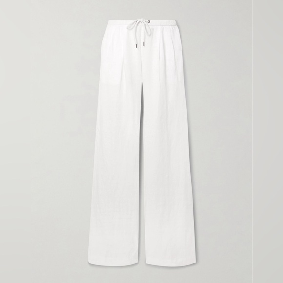 James Perse White Linen Wide Leg Pants - Picture 1 of 6
